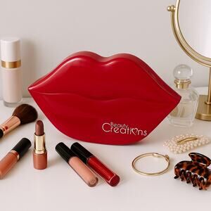 Beauty Creations Lip Shaped Case (ONLY) Red Plastic Box Trinket Makeup Jewelry